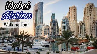 DUBAI MARINA Walking Tour || DAY & NIGHT View Of MARINA WALK