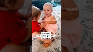 When you have your fight with your cousin  #cousingoals #cryingbaby #tantrum #babiesofyoutube #sahm