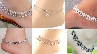 Latest silver anklets designs | Simple anklets designs | New Silver Payal designs