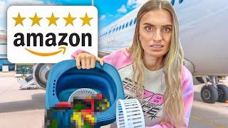 Je TESTE LES OBJETS AMAZON les PLUS INSOLITES de voyage (ça existe ça???)