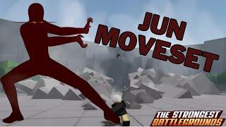 Jun Moveset In The Strongest Battlegrounds w/ @Robplayz146