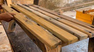 Building a Sturdy Bench from Upcycled Wood : A DIY Guide // Impressive Woodworking Projects