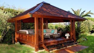 AMAZING! 100+ WOODEN BACKYARD GAZEBO DESIGNS | STUNNING BACKYARD OUTDOOR LIVING SPACE WITH GAZEBOS