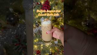 Make a Starbucks Inspired Caramel Brûlée Latte w/ me! #starbucks #coffee #icedcoffee #recipe #shorts