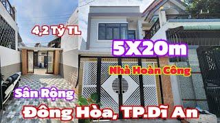 Bán Nhad Hoàn Công Đông Hòa Dĩ An (2133) Nhà 5X20m Vừa Giảm Thêm 300 Triệu