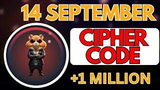 14 September Hamster Kombat DAILY CIPHER Today: Claim 1,000,000