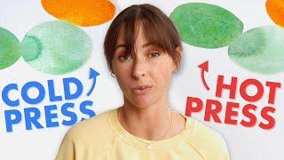 Differences between cold press and hot press watercolor paper...
