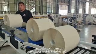 High speed labeling maxi roll paper making machine production line