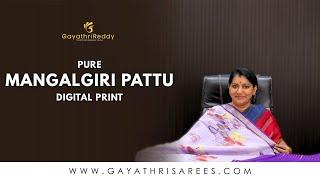 Pure Mangalgiri Pattu Digital Print Sarees Price Rs.2785/-  | #GayathriReddy |