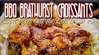 BBQ Bratwurst Croissants vom Grill - Die Kids lieben es!!! #bbq #grillen #rezept #food #rezeptideen