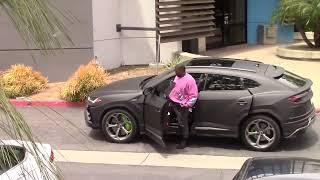 Kanye West spotted arriving and leaving Office building in Calabasas