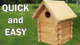 Making a Log Cabin Birdhouse with 1 Board