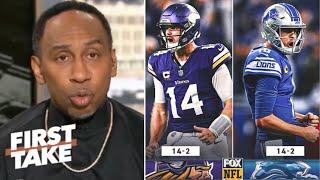 FIRST TAKE | Jared Goff will kicking Darnold ass once again! - Stephen A. Smith on Vikings vs. Lions