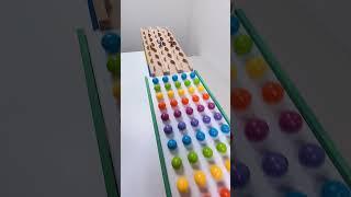 marble Run Race ASMR #129 Wooden Wave Course Colorful Marbles   #marblerun #marblerunrace #asmr