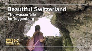 Thurwasserfälle im Toggenburg, die andere Sicht, Switzerland 4K Drone