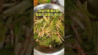 어남선생 류수영 얼갈이 겉절이 레시피 #어남선생레시피 #류수영레시피 #편스토랑 #얼갈이 #겉절이