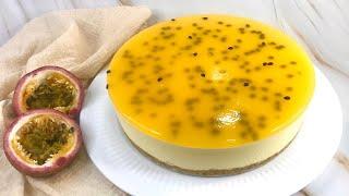 No-Bake Passion Fruit Cheesecake | 免烤百香果芝士蛋糕