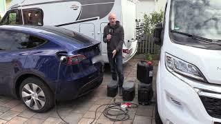 Tesla Elektroauto mit Powerstation Laden. Wie viel Kilometer Reichweite sind möglich ?