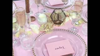 Blush and Gold Wedding Table Setting