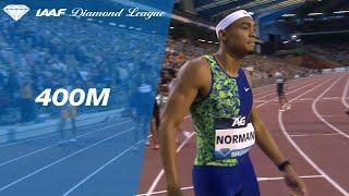 Michael Norman just pulls away to claim the 400m final in Brussels - IAAF Diamond League 2019