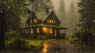 HEAVY RAIN at Night to Sleep Instantly - Deep Sleep with Heavy Rain on Tin Roof, Sleep, ASMR