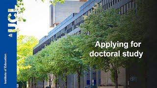 Applying for doctoral study | UCL Institute of Education