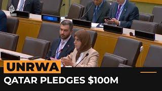 Qatar announces $100M for funding of UNRWA to support Gaza effort | AJ #shorts