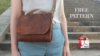 Leather crossbody bag FREE PATTERN PDF