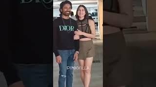 #dhanush imitating #saraalikhan signature Namaste is so cute #shorts | Pinkvilla