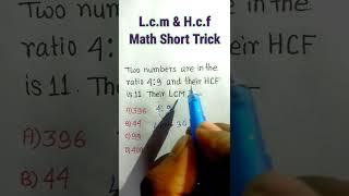 Hcf And Lcm Math Trick | LCM & HCF |-25| Aptitude Trick | Division Trick| Math Classes RRB #shorts