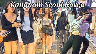 [4K 토요일 늦은 밤에 강남 클럽 거리 ] 토요일 밤에 강남 거리를 함께 걸어주세요 GANGNAM/SEOUL/KOREA