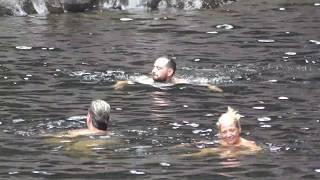 Greeks swimming at Khlong Phlu waterfall , Koh Chang , Thailand