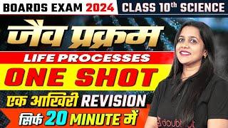 Complete Life Processes in 20 Minute  One Shot जैव प्रक्रम Class 10th Science #boardexam2024