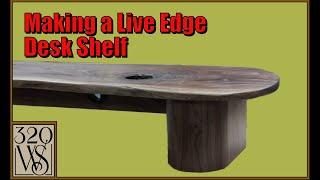 Improve your Workspace with a Live Edge Walnut Desk Shelf