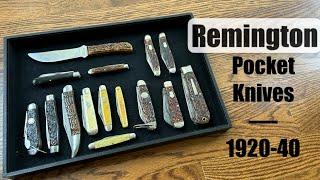 REMINGTON Pocket Knife Collection - Bullet trapper, muskrat, boy scout, toothpick, jack knives