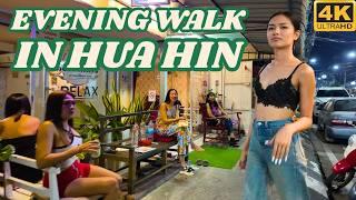 [4K] Walk around evening Hua Hin, Thailand today. Royal resort 2025