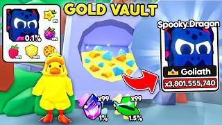 I Opened GOLD VAULT and Got 0.1% OP SPOOKY DRAGON Pet in Arm Wrestling Simulator! (Roblox)