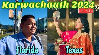 USA EP 02: Karwachauth 2024 | Finding Chand in USA | Manish in Florida - Conference | Roving Couple