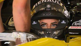 Una mujer saudí al volante de un F1