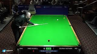 Mike Russell v Sourav Kothari - Semi Final - Endeavour Life Care World Billiards Cship 2019 - 1/2