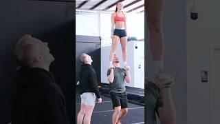 "What is wrong with you?" #cheer #stunt #shorts