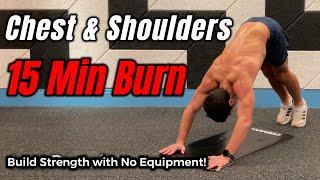 15-Min Chest & Shoulders Burn – Build Strength with No Equipment!