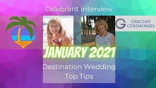 Destination wedding advice in Spain and Greece from two celebrants on-the-spot