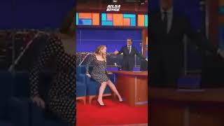 The Way Jennifer Lawrence Safely Sat Was Soo Cute On The Late Show With Stephen Colbert #shorts