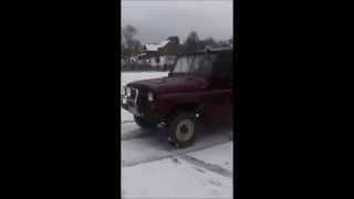 UAZ snow drift.