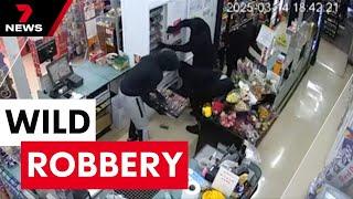 Stunned shoppers watched as armed thugs ransacked a supermarket in Melbourne’s east | 7NEWS