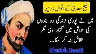 Sheikh Saadi Quotes In Urdu || Sheikh Saadi Ke Aqwal E Zareen || Sheikh Saadi Ke Aqwal In Urdu