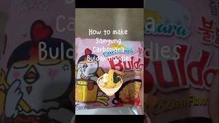 How to make Samyung Carbonara Buldak noodles   #buldak #food #spicynoodles