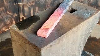 Hand-forged katana:  Step 1, forging out the bar