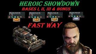 War Commander : Heroic Showdown Bases I, II, III & Bonus Fast Way